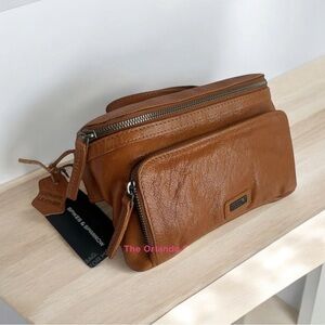 Spikes & Sparrow Tan Leather Waist Bag